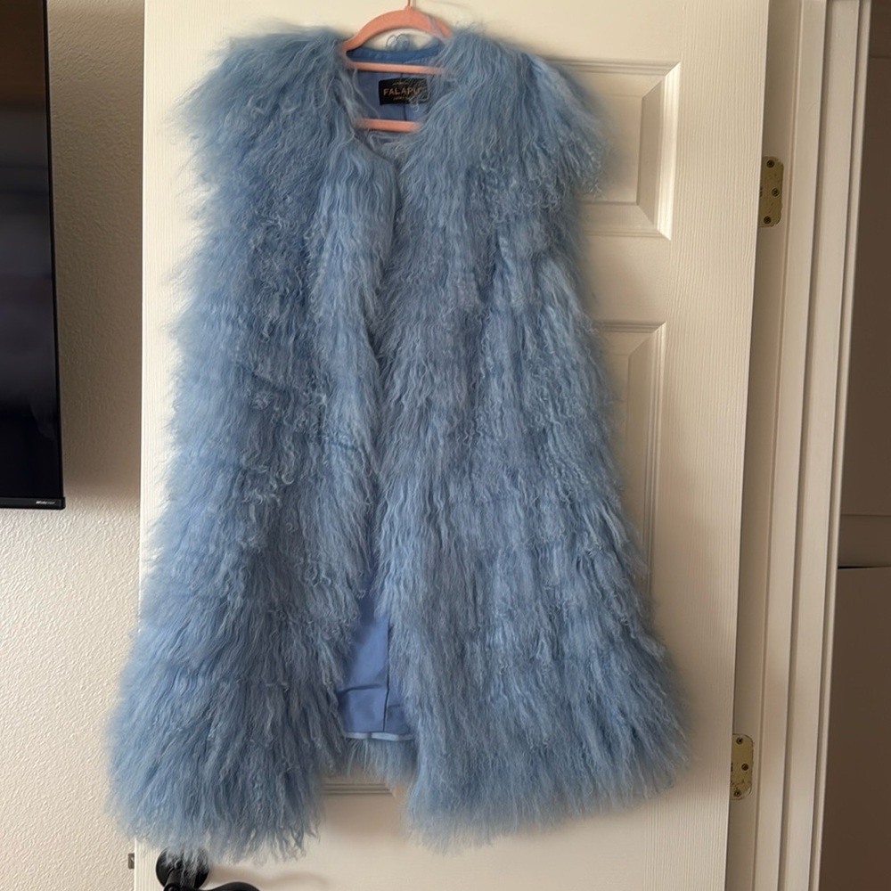 100% Mongolian Shearing Lamb fur jacket (cruelty free)